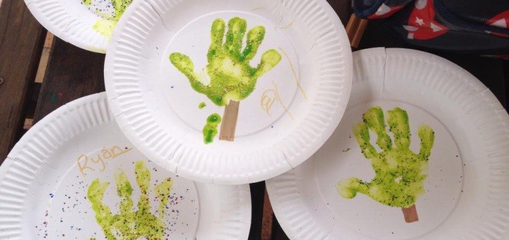 Christmas Craft - Christmas Tree Hand Prints
