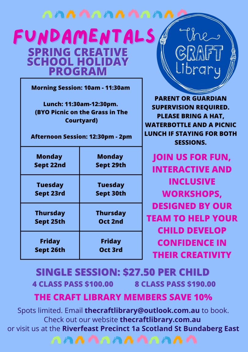 Fundamentals Spring Creative School Holiday Program Fundamentals Spring Creative School Holiday Program