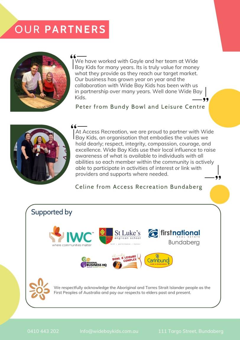 Advertising with Wide Bay Kids 4