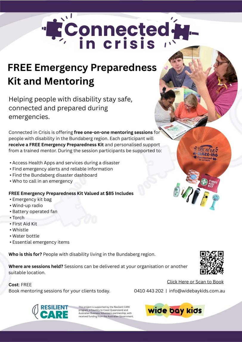 Connected in Crisis Free Emergency Kit Flyer