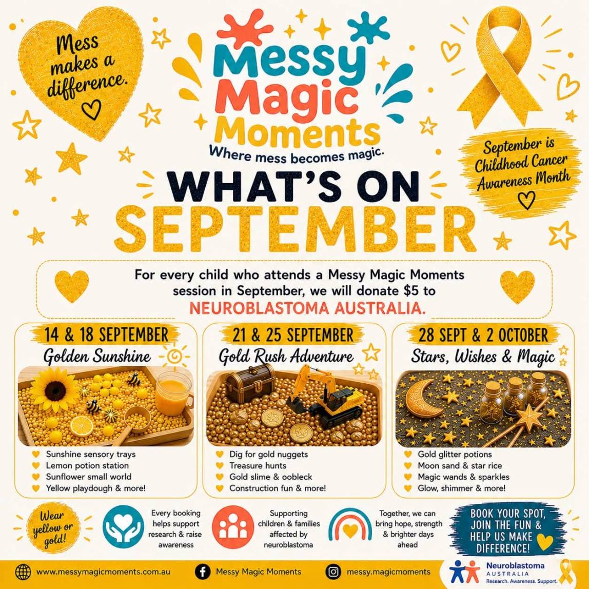 Messy Magic Moments Supports Childhood Cancer Awareness Month 3