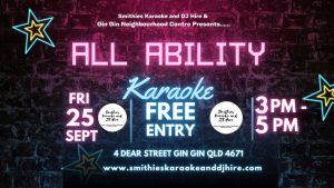 All Abilities Karaoke – Gin Gin 5 All Abilities Karaoke – Gin Gin 2