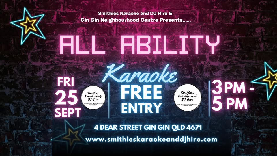All Abilities Karaoke – Gin Gin 1 All Abilities Karaoke – Gin Gin 1