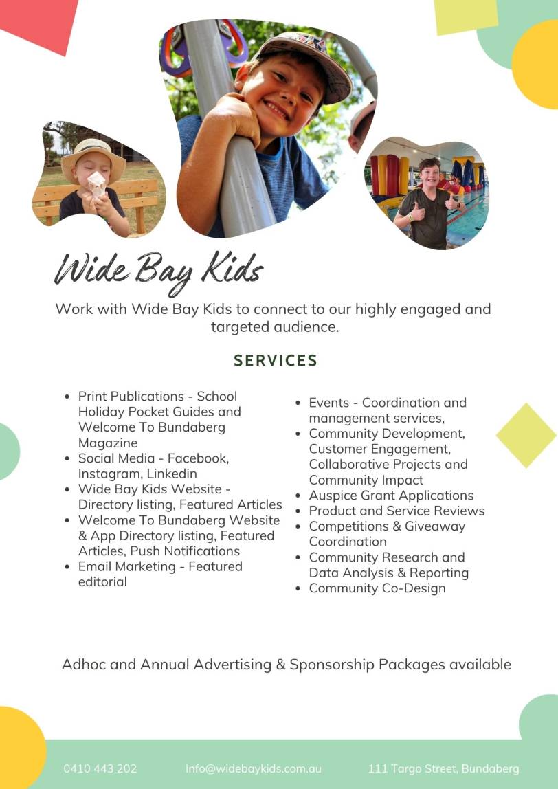 Media Kit 2026 9 Advertising with Wide Bay Kids 9